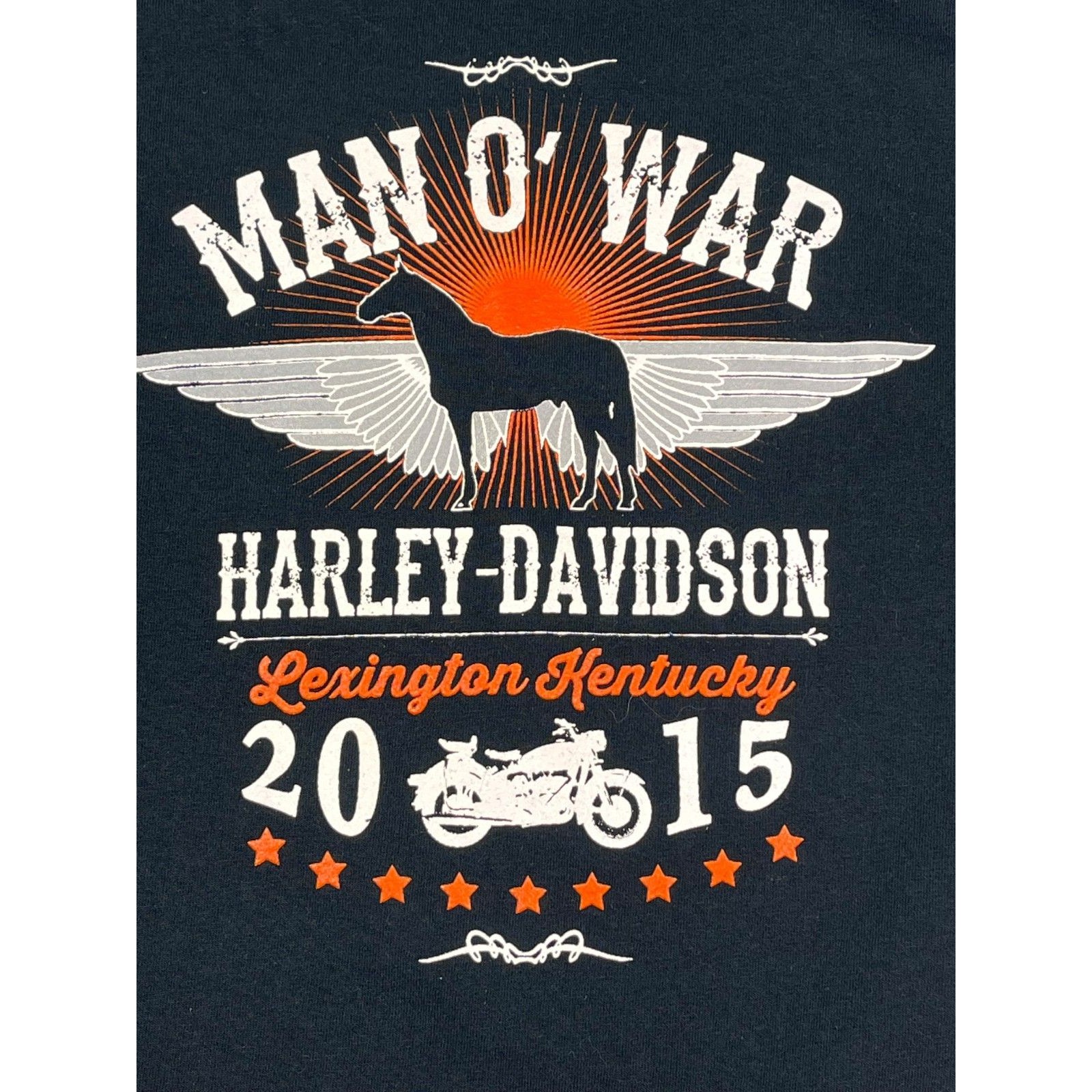 Harley Davidson Tshirt Adult Small Black Man O War Lexington Ky Motorcycle Biker